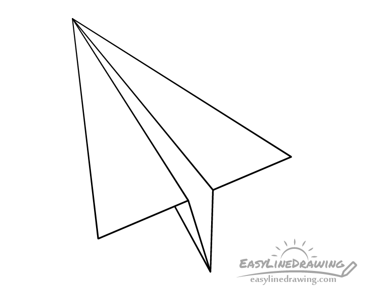 Paper airplane. Sketch Flying plane. Doodle outline illustration 16717135  Vector Art at Vecteezy