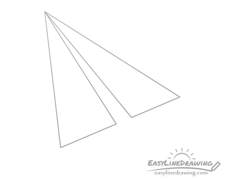 Paper airplane wings drawing