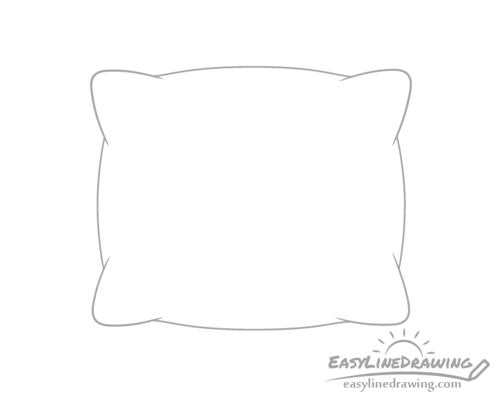 Pillow outline drawing