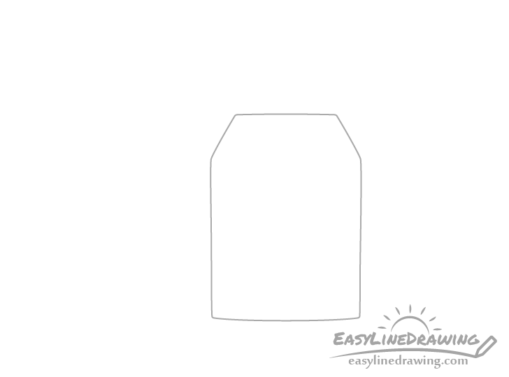 Tea bag outline drawing