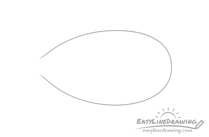 Almond shape drawing