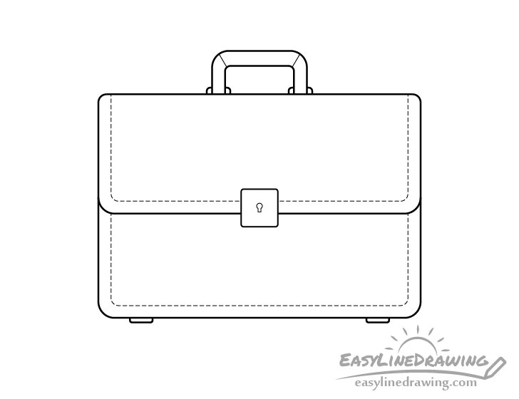 Briefcase line drawing