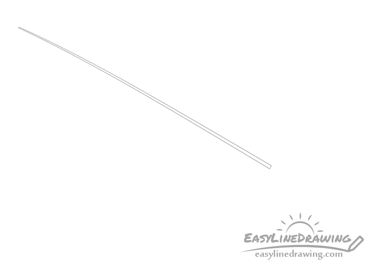 Fishing pole blank drawing