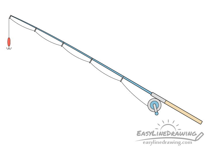 Fishing pole drawing