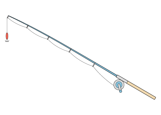 Fishing pole drawing tutorial
