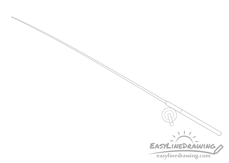 Fishing pole reel drawing