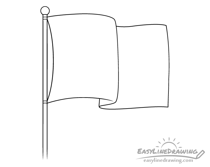 Flag line drawing