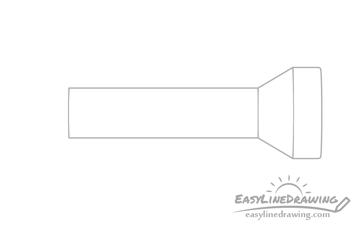 Flashlight grip drawing