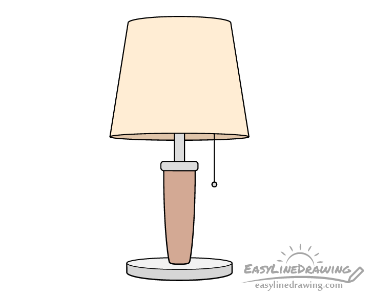 How to Draw a Lamp Step by Step - EasyLineDrawing