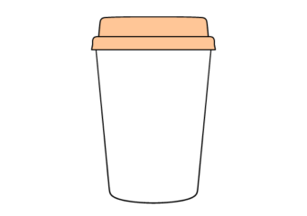 Paper coffee cup drawing tutorial