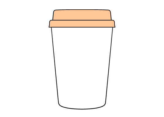 Paper coffee cup drawing tutorial