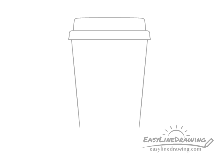 Paper coffee cup sides drawing