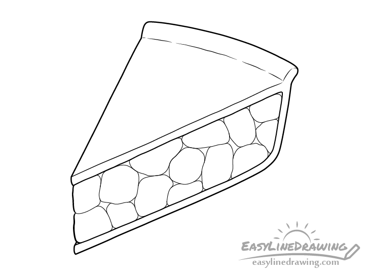 Pie slice line drawing