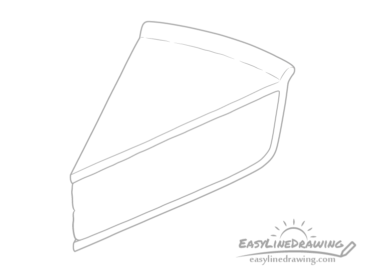 Pie slice side details drawing