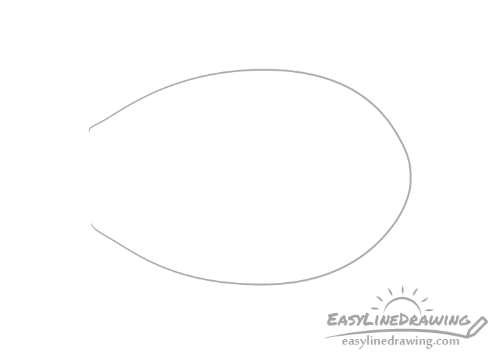 Pistachio shell outline drawing