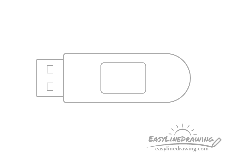USB stick indent drawing
