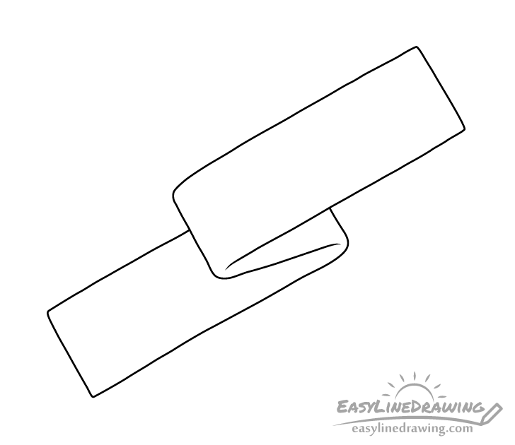 folded scarf drawing