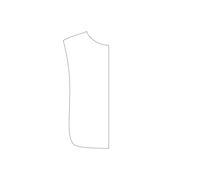 Jacket vest half drawing