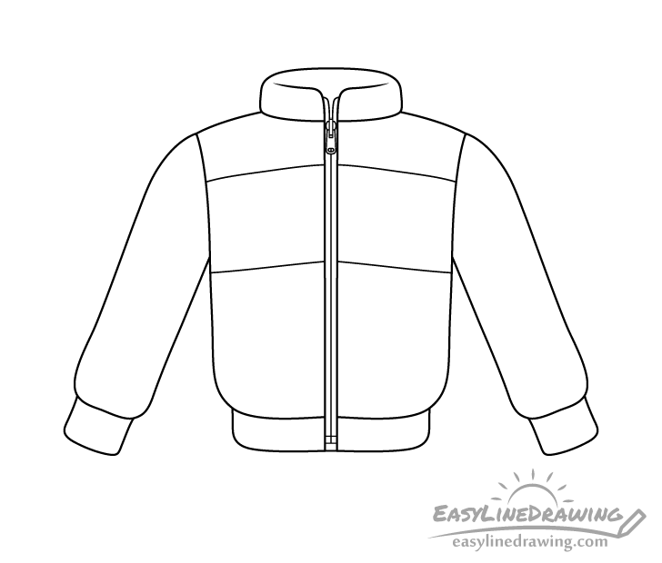 jacket zipper drawing