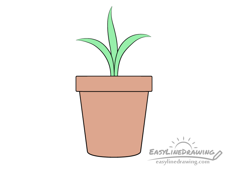 Flower Pot Drawing || Simple Flower Pot Drawing || How to Draw Flower Vase  || Flowers Drawing.. - YouTube