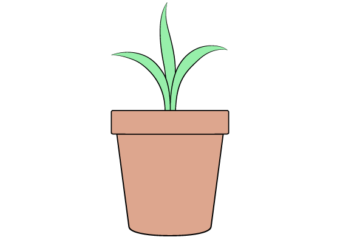 Plant pot drawing tutorial