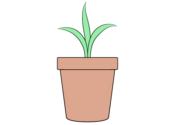 Plant pot drawing tutorial