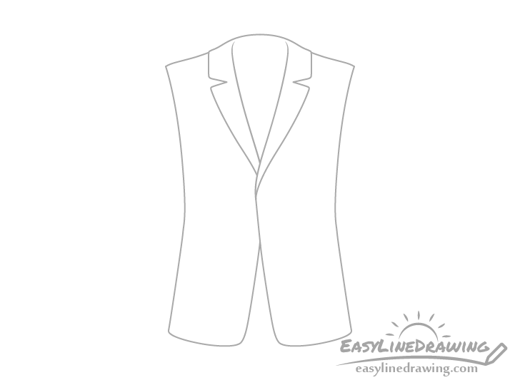 Suit lapel drawing