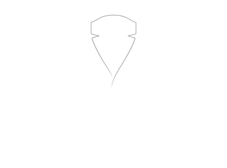 Suit lapel outline drawing