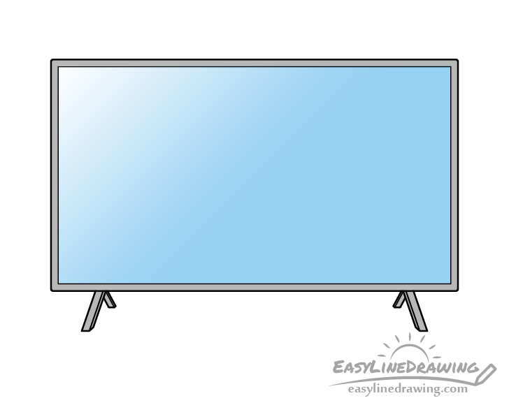 television drawing - Hướng dẫn cách vẽ tivi đơn giản với 6 bước cơ bản