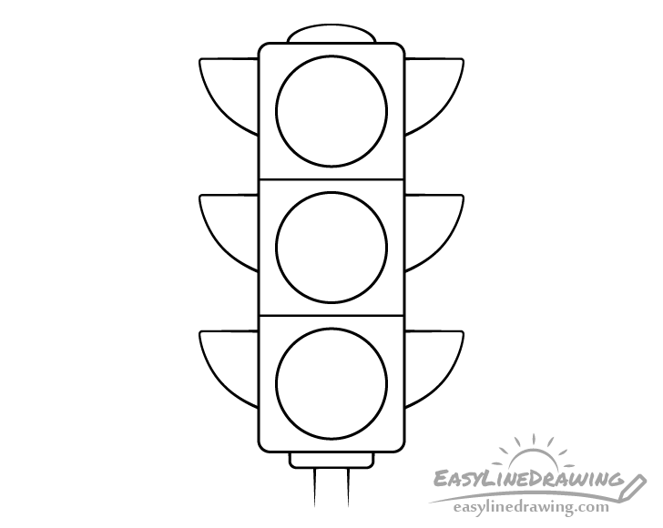 Single continuous line drawing traffic lights Vector Image-saigonsouth.com.vn