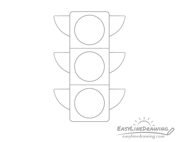 Traffic light side lights drawing