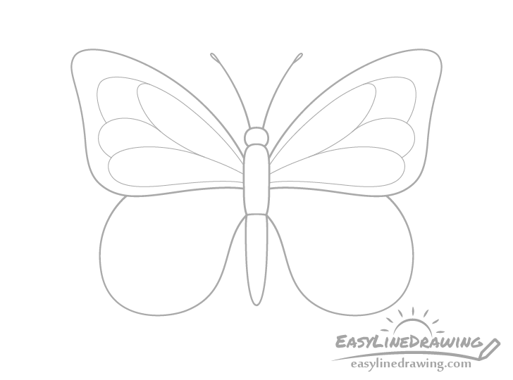 butterfly top wings pattern drawing - Hướng dẫn chi tiết cách vẽ con bướm đơn giản với 9 bước cơ bản