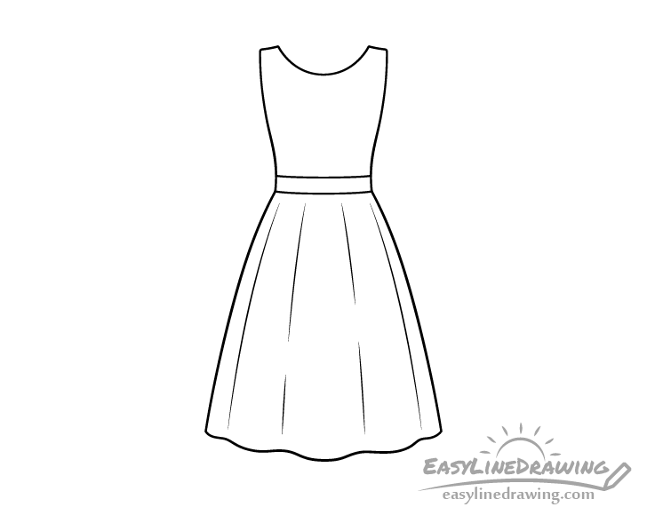 Dress line drawing