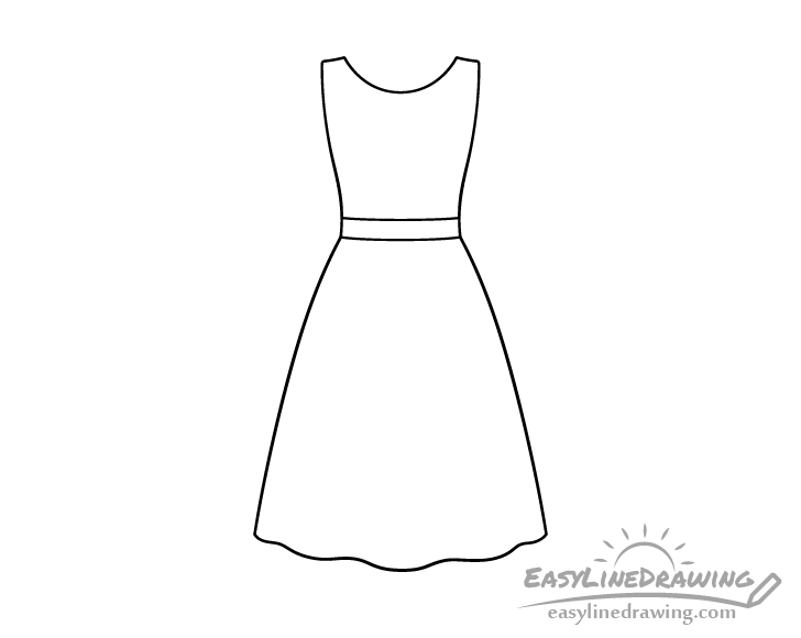 Dress outline drawing