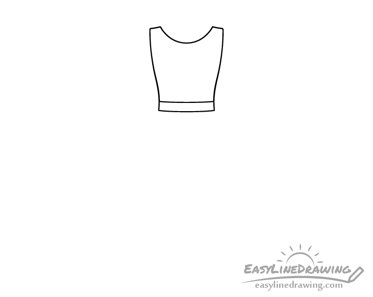 How to Draw a Dress Step by Step - EasyLineDrawing