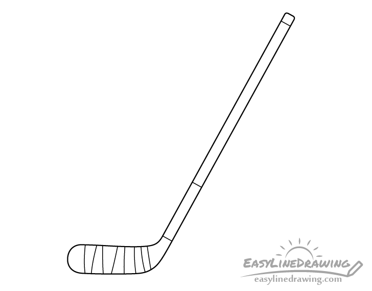 Hockey stick line drawing