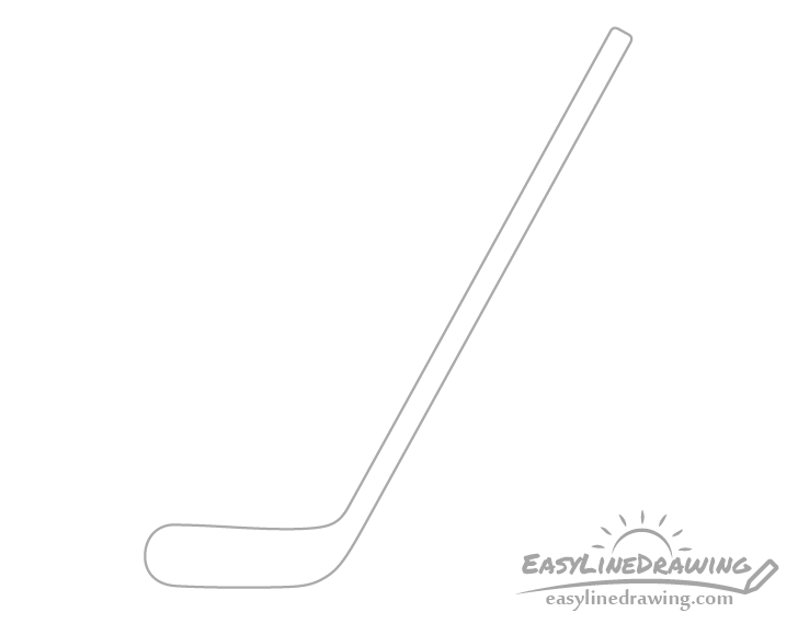 Hockey stick outline drawing