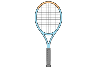 How to Draw a Tennis Racket Step by Step