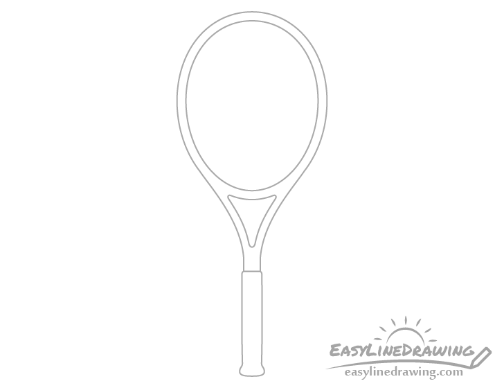 Tennis racket handle drawing