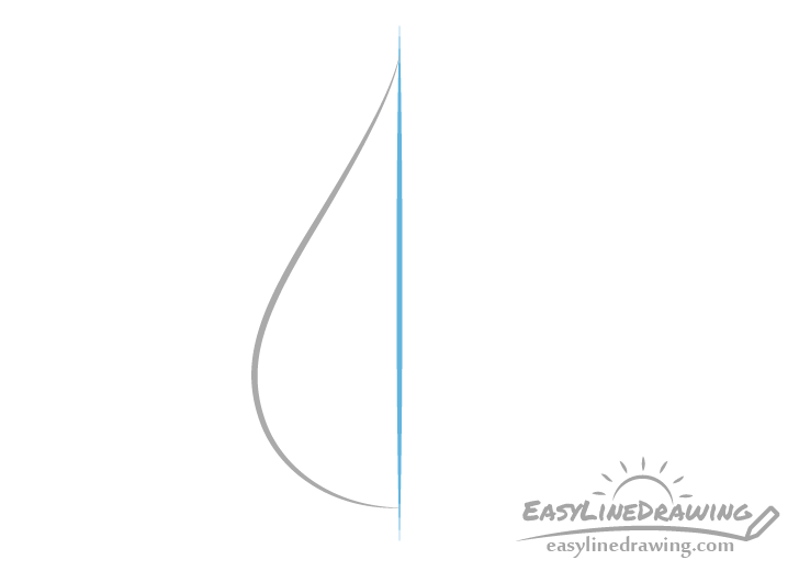 Water drop half drawing