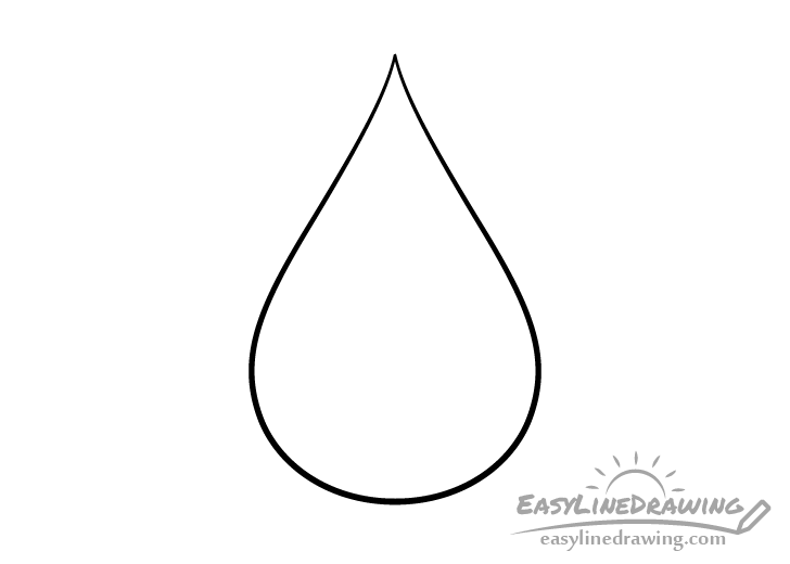 Water drop line drawing