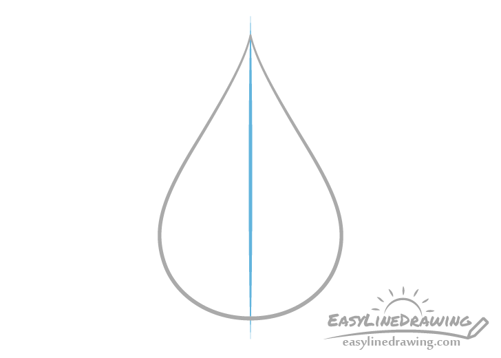 Water drop outline drawing