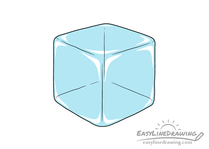 Ice cube drawing coloring