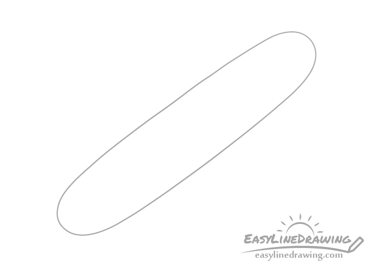 Baguette outline drawing