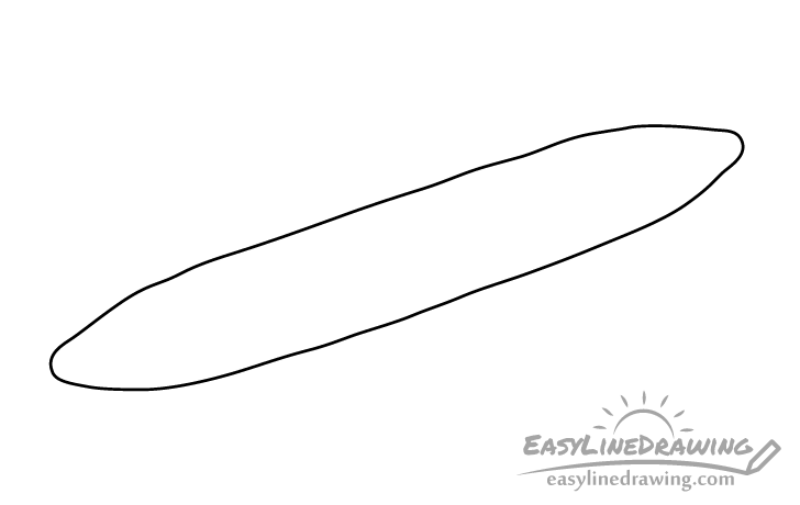 baguette shape outline drawing