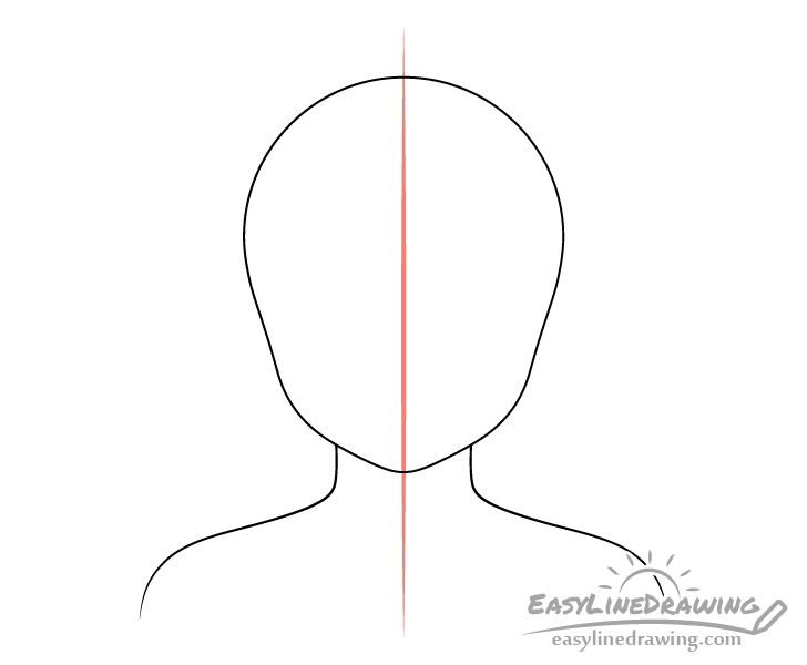 Boy neck and shoulders drawing