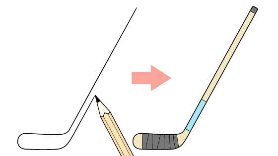 How to draw an hockey stick video tutorial