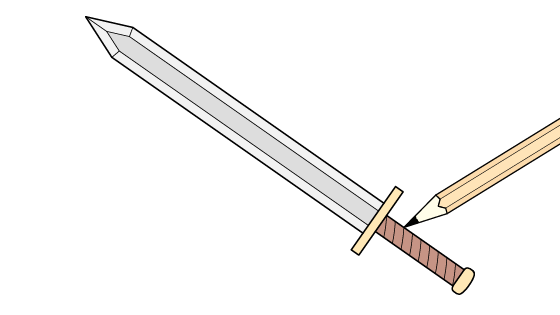 How to draw a sword video tutorial