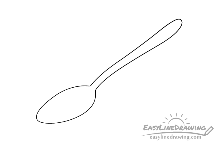 Spoon outline drawing