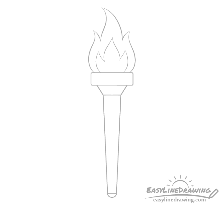 Torch inner flame drawing
